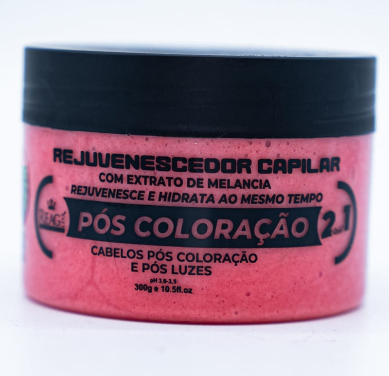 Mascara para cabelos rejuvenescedor capilar melancia pós coloração 2x1