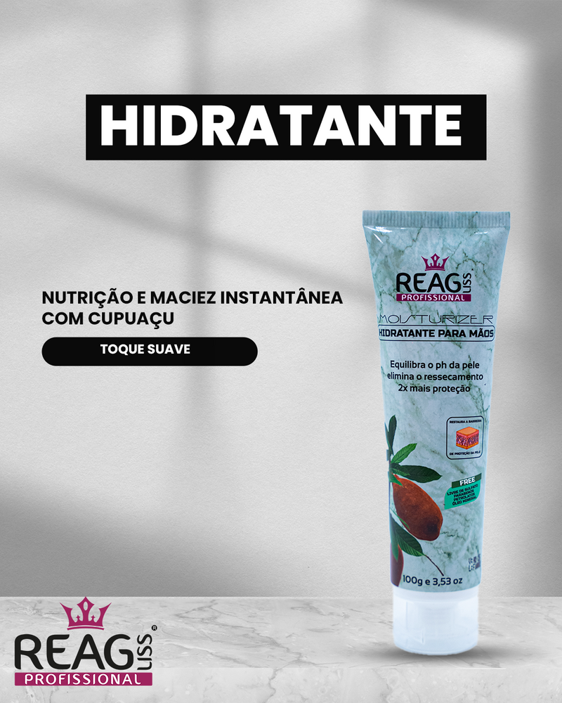 Hidratante para as mãos reag liss profissional