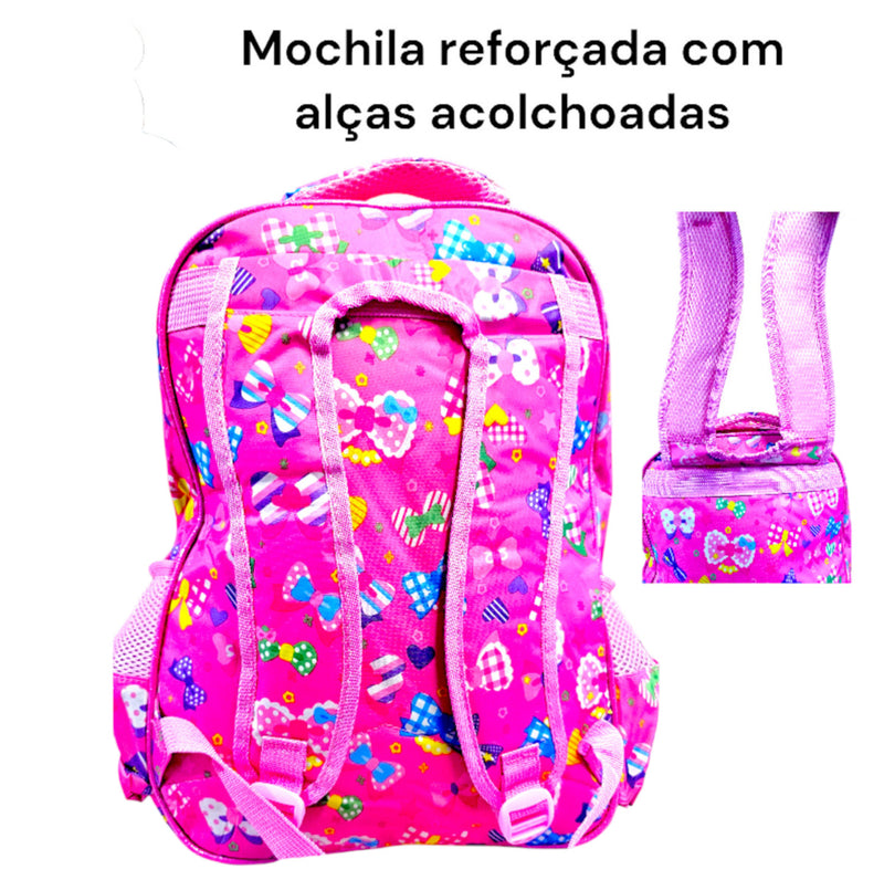 Mochila De Costas Minnie Menina Escolar Infantil