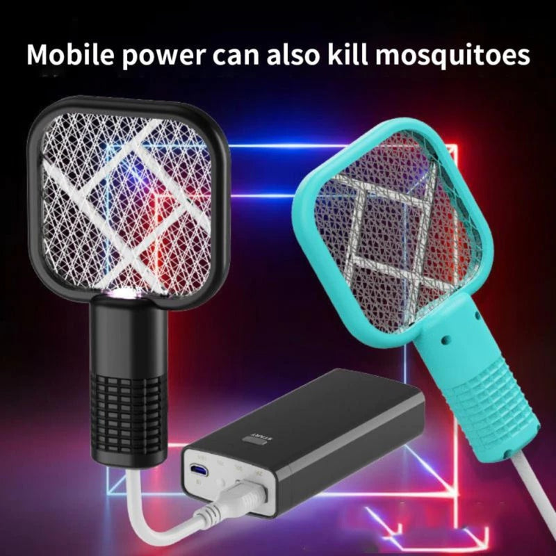 Mini Raquete USB Anti-Mosquito Portátil ArmadIlha Mata Mosquitos Com Luz