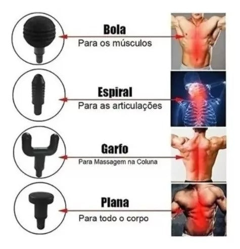 Mini Massageador 4 em 1  Profissional Muscular Top saúde