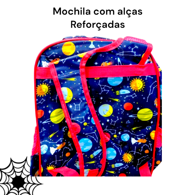 Mochila De Costas Homem Aranha Menino Escolar Infantil