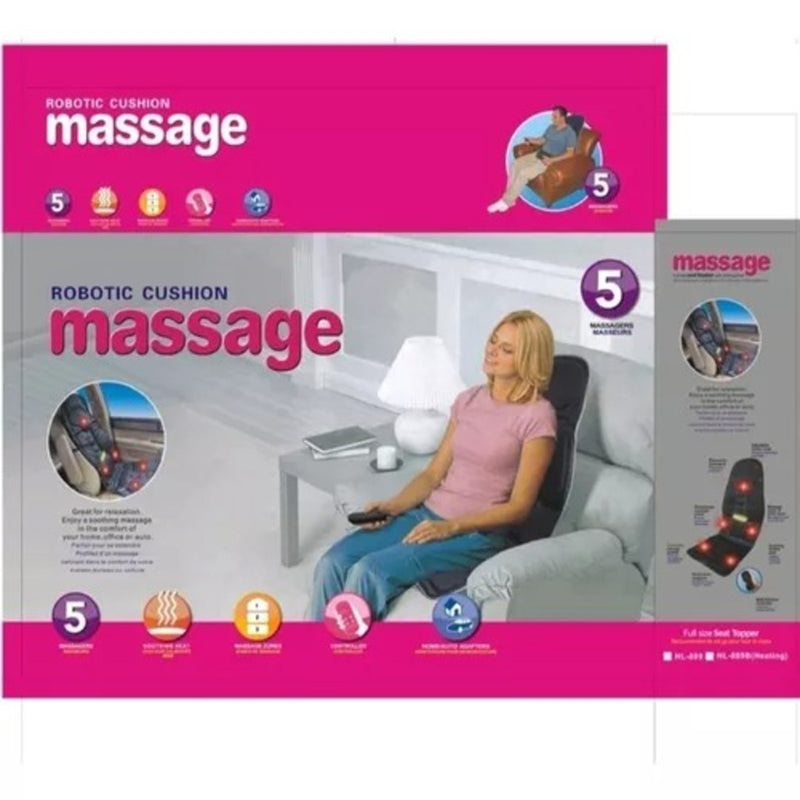 Assento Massageador Almofada Massagem Lombar, Coxas e Pescoço Terapia Com Aquecimento