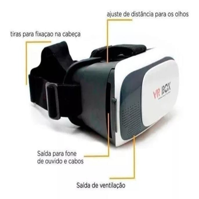 Oculos Realidade Virtual Cardboard 3d Rift + Controle Vr Box