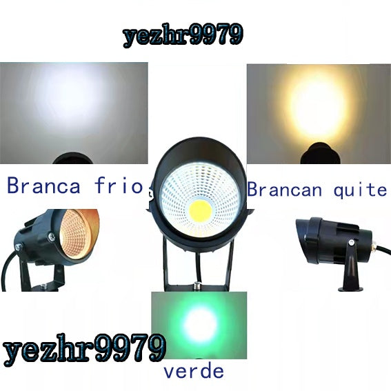 Luminária Espeto Jardim Cob Led 7w Prova Dágua Bivolt Branco