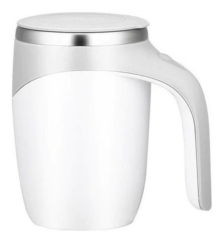 Caneca Automática de Agitação 380 mLcom Tampa Copo de Café Magnética Automática Aço Inoxidável